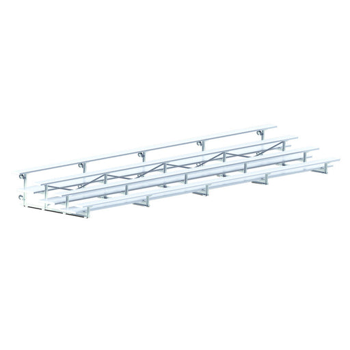 Jaypro Bleacher - 27 ft. (4 Row - Double Foot Plank) - Tip & Roll Jaypro