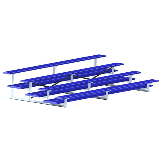 Jaypro Bleacher - 15 ft. (4 Row - Double Foot Plank) - All Aluminum  (Powder Coated) Jaypro
