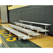 Jaypro Bleacher - 15 ft. (4 Row - Double Foot Plank) -Tip & Roll Jaypro