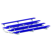 Jaypro Bleacher - 15 ft. (4 Row - Double Foot Plank) - Tip & Roll  (Powder Coated)