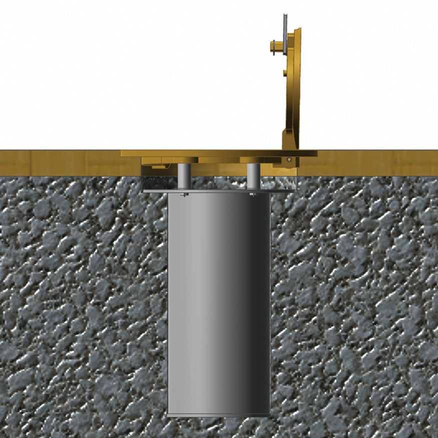 Jaypro Floor Sleeves with Brass Cover (2-3/8 in. Upright) Jaypro