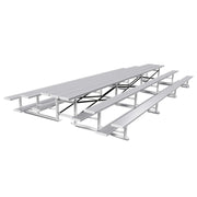 Jaypro Bleacher - 21 ft. (3 Row - Single Foot Plank) - Back-To-Back Jaypro