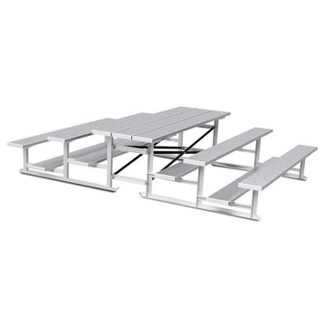 Jaypro Bleacher - 7-1/2 ft. (3 Row - Single Foot Plank) - Back-To-Back