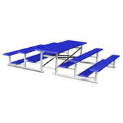 Jaypro Bleacher - 7-1/2 ft. (3 Row - Single Foot Plank) - Back-To-Back (Powder Coated) Jaypro