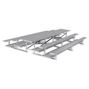 Jaypro BTDP-3 - Bleacher - 15 ft. (3 Row - Double Foot Plank) - Back-To-Back Jaypro