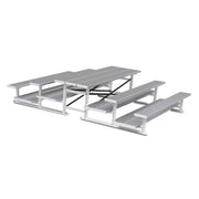 Jaypro Bleacher - 7-1/2 ft. (3 Row - Double Foot Plank) - Back-To-Back Jaypro