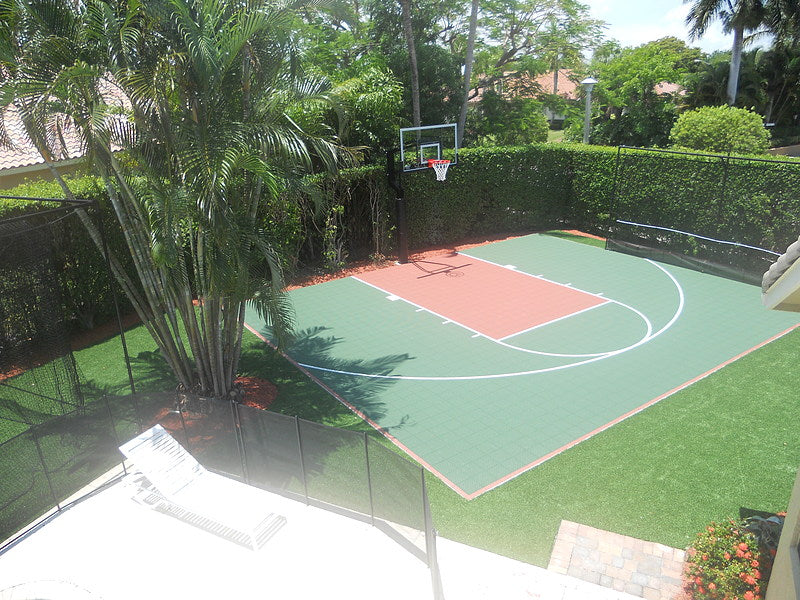 Jaypro Basketball System - The Church Yard - (4 in. Sq. Pole with 40 in.  in.Play Safe in. Area) - 48 in. Acrylic Backboard, Flex Goal, and Edge/Protector Padding Jaypro