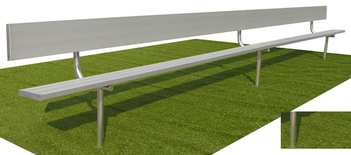Gared Spectator 7′ 6″ Inground Bench with Back Gared