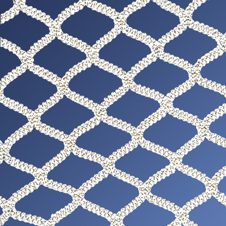 Jaypro Box Lacrosse Replacement Net - NETX1  - (7mm) Seamless One-Piece Lacrosse Net (4 ft.H x 4 ft.W x 4 ft.D) (White) Jaypro