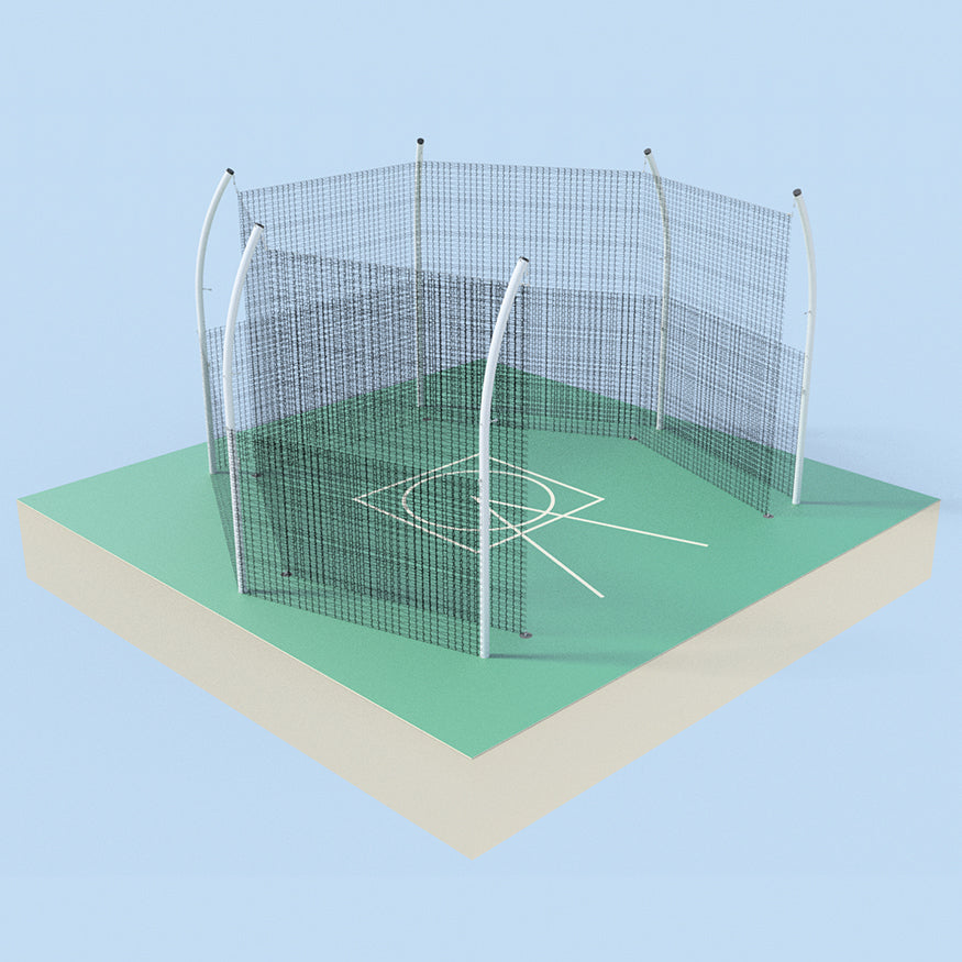 Jaypro Discus Cage (with Cage Net & Barrier Net - No Ground Sleeves) Jaypro