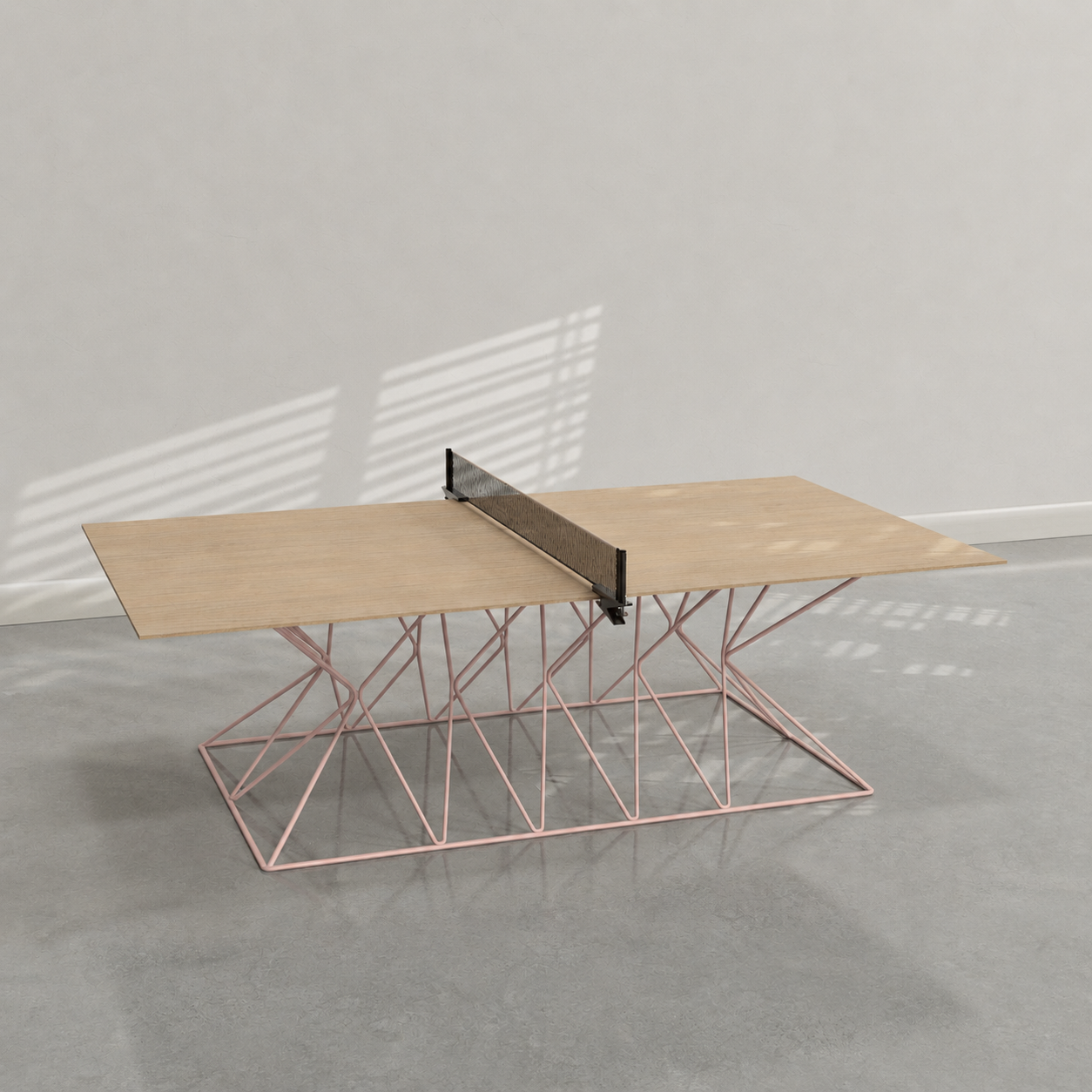 District Mills Hourglass Ping Pong Table