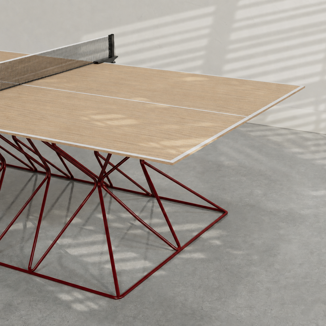 District Mills Hourglass Ping Pong Table