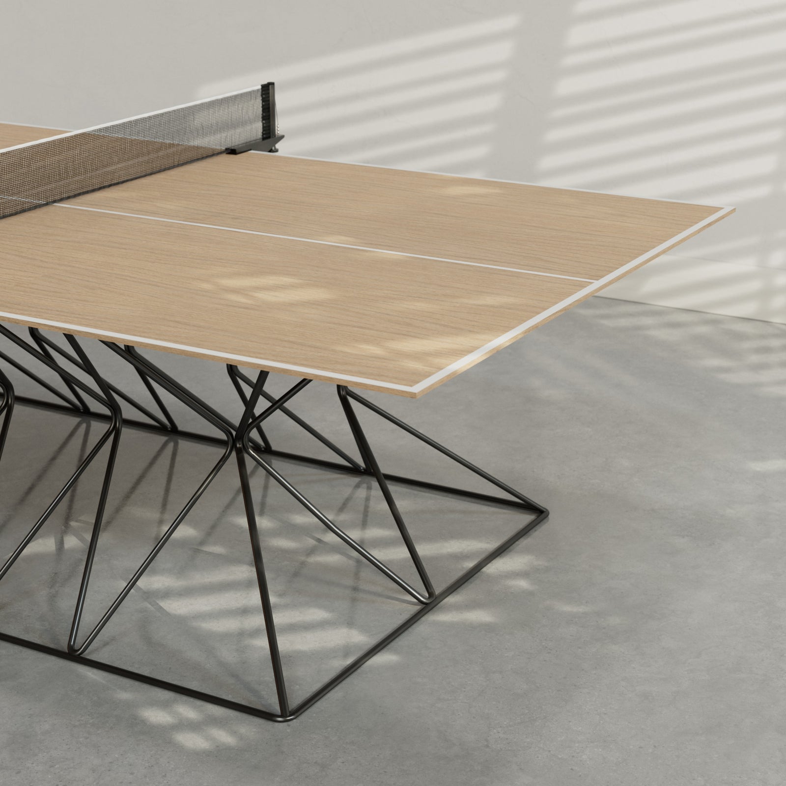 District Mills Hourglass Ping Pong Table