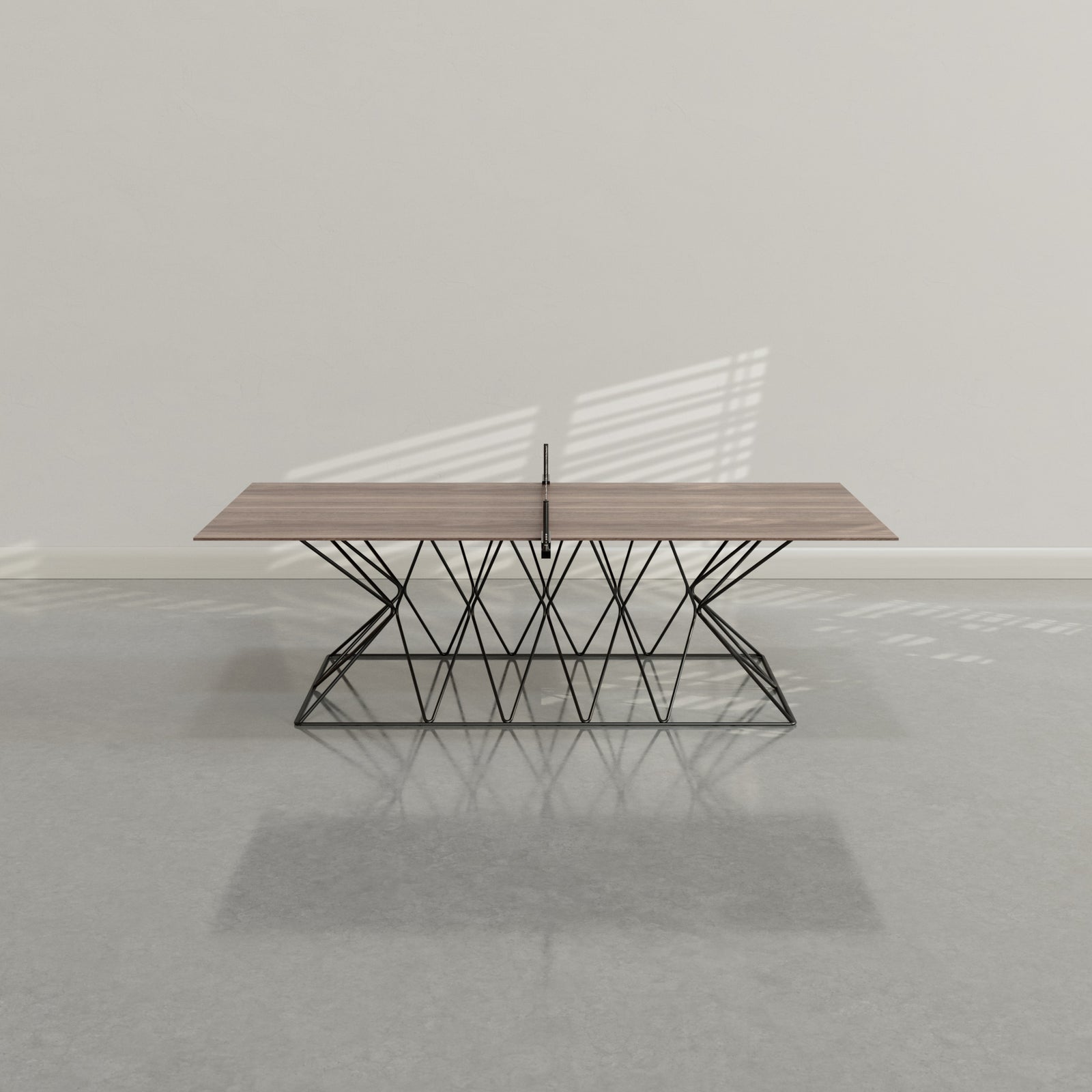 District Mills Hourglass Ping Pong Table