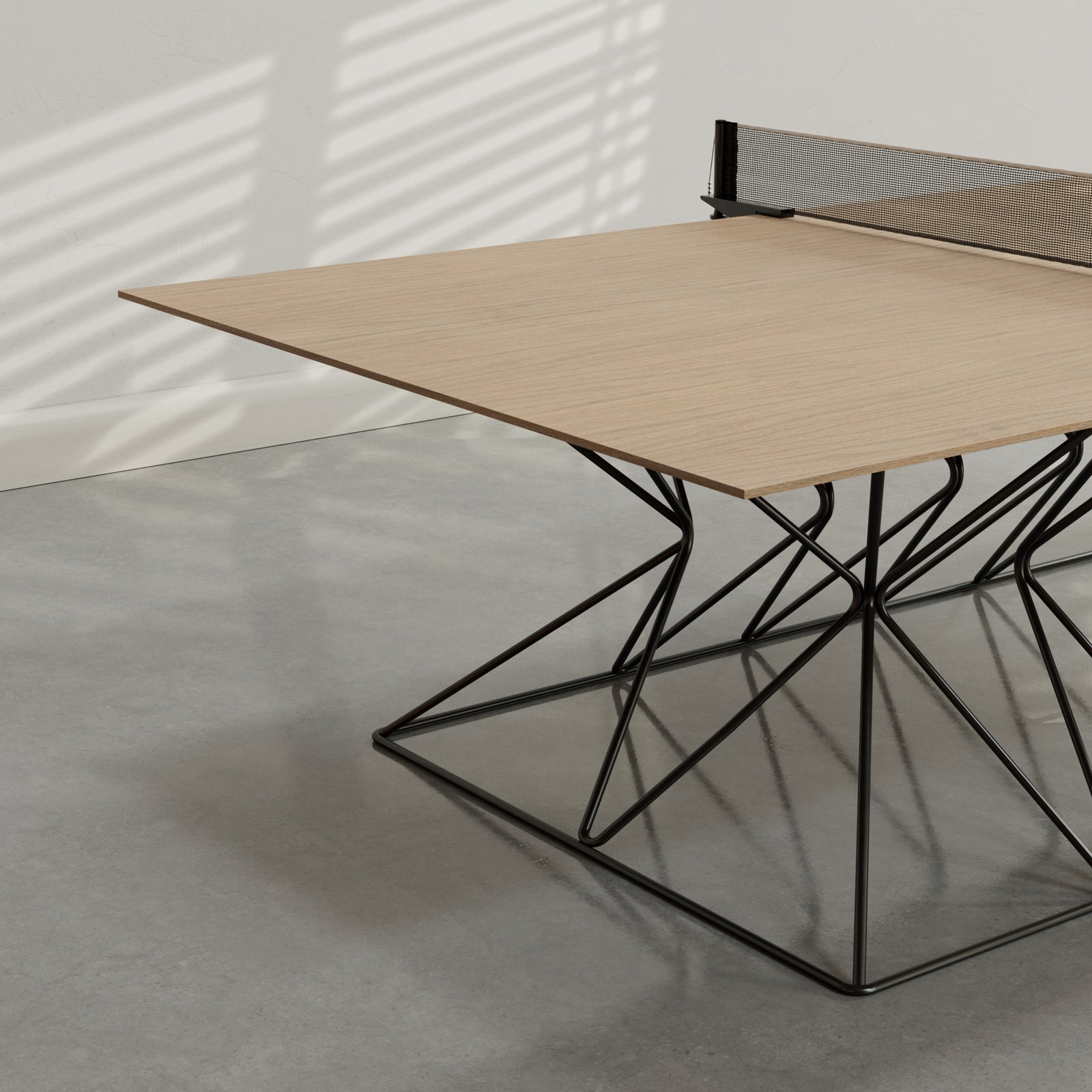 District Mills Hourglass Ping Pong Table