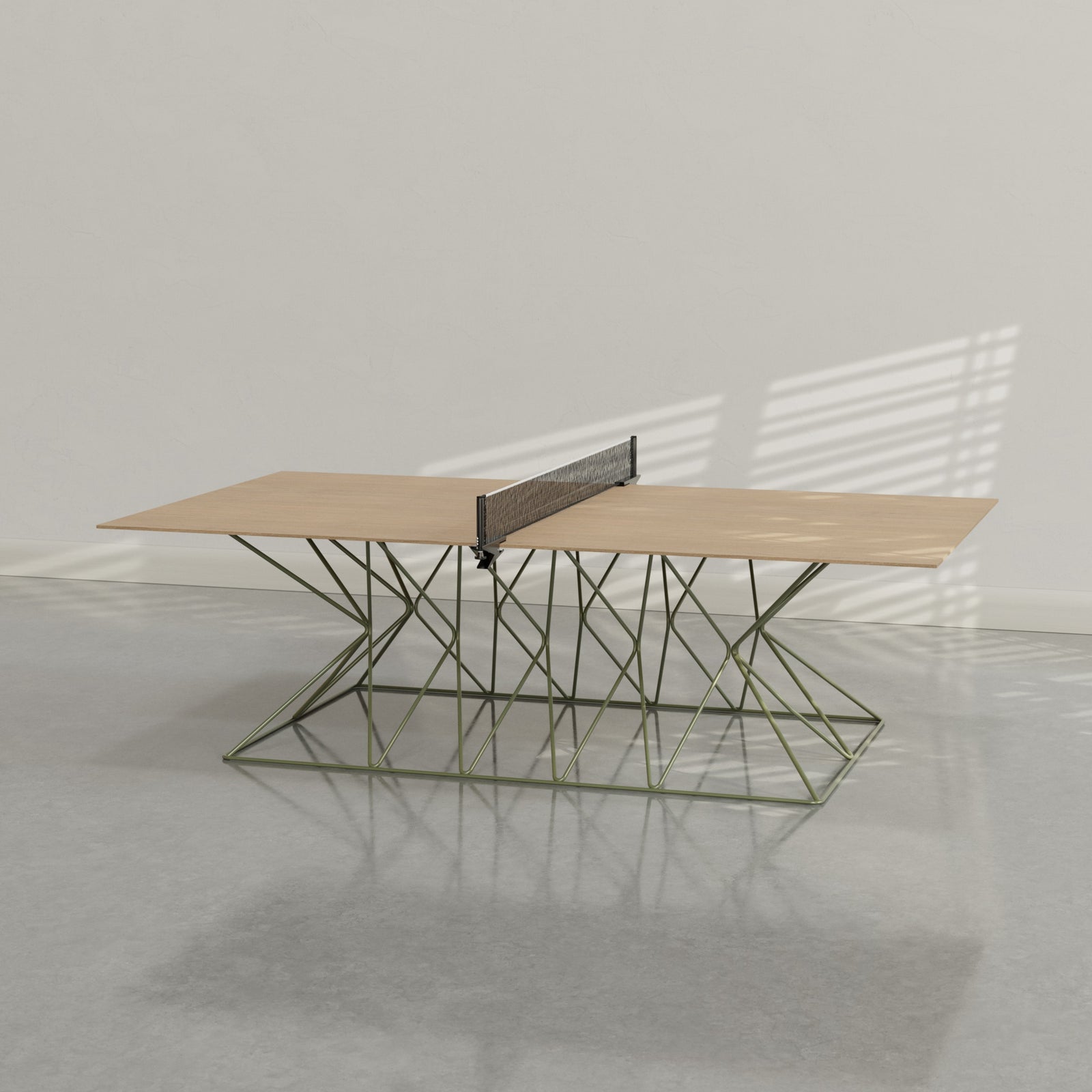 District Mills Hourglass Ping Pong Table