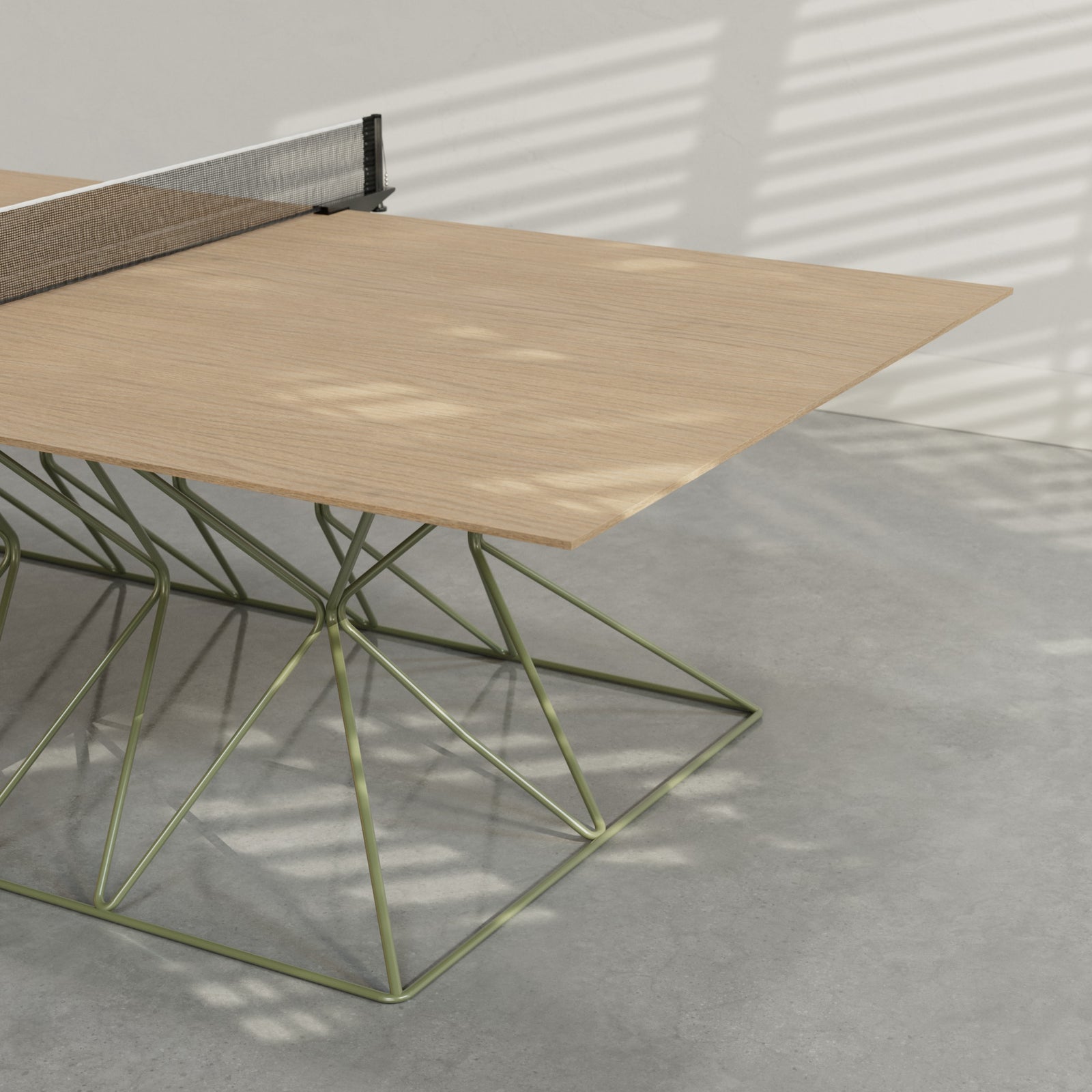 District Mills Hourglass Ping Pong Table