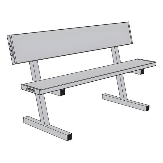 Jaypro Portable Courtside Bench with Seat Back – 5 ft. | Durable & Comfortable Seating for Sidelines (PB40)