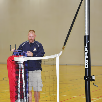 Jaypro Volleyball Net Storage Rack – Net Keeper – Double Net | Tangle-Free, Wall-Mounted Volleyball Net Organizer (VNK22)