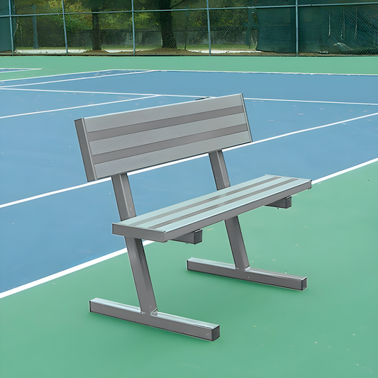 Jaypro Portable Courtside Bench with Seat Back – 5 ft. | Durable & Comfortable Seating for Sidelines (PB40)