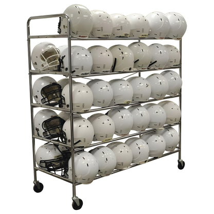 Jaypro StackMaster Deluxe Helmet Rack – 60 Helmet Capacity | Heavy-Duty Mobile Organizer for Team Equipment (FHC-1)