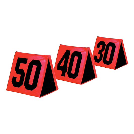 Jaypro Football Foldable Sideline Markers – Set of 11 | Durable, Weather-Resistant Foam with Bold Visibility (FSM-11)