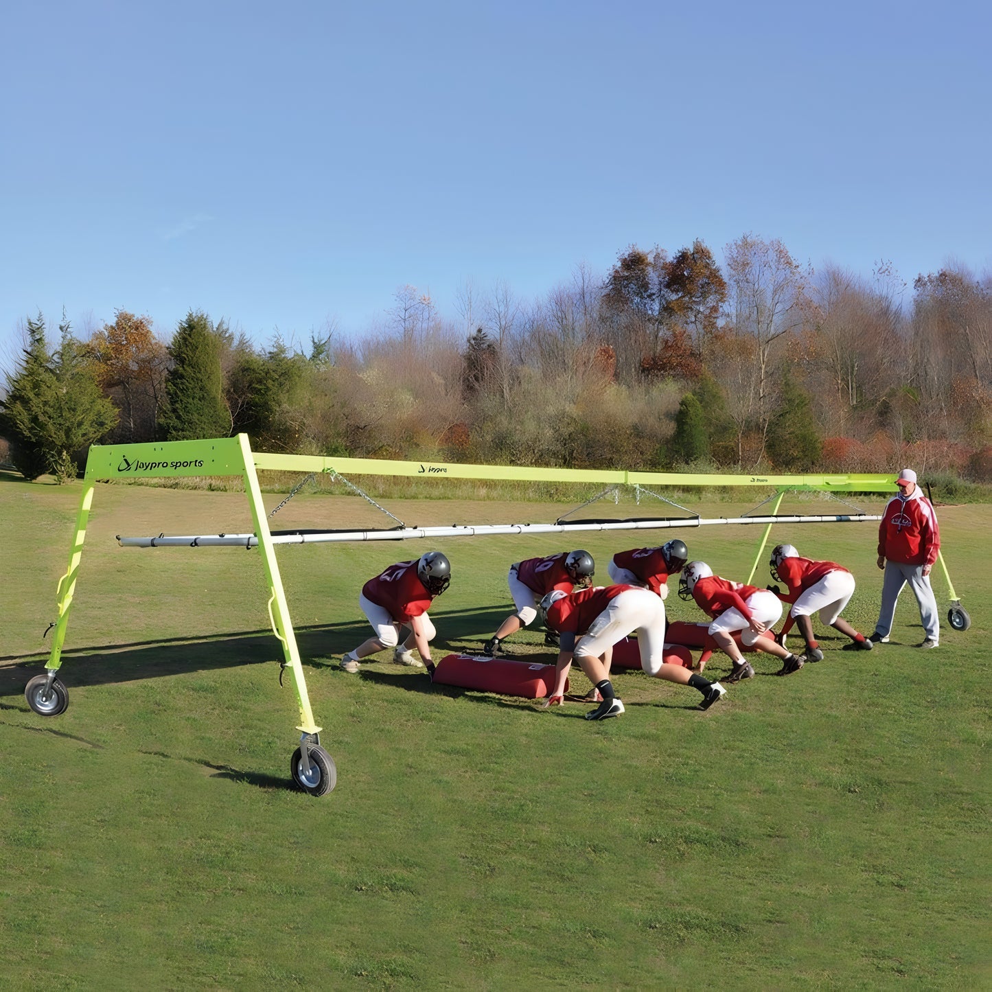Jaypro Lowdown Football Linemen Chute – 6' x 20' | Durable Steel Frame for Pad-Level Training (FBLC-20)