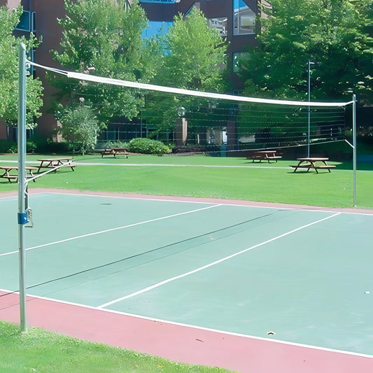 Jaypro Outdoor Recreational Volleyball System with Net | Durable, Ground Sleeve-Mounted Set for Parks & Schools (OS‑350‑GS)