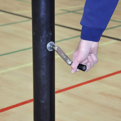 Jaypro FeatherLite Volleyball System (3" Floor Sleeve) | Lightweight, Competitive Volleyball Upright Set (PVB‑4500)