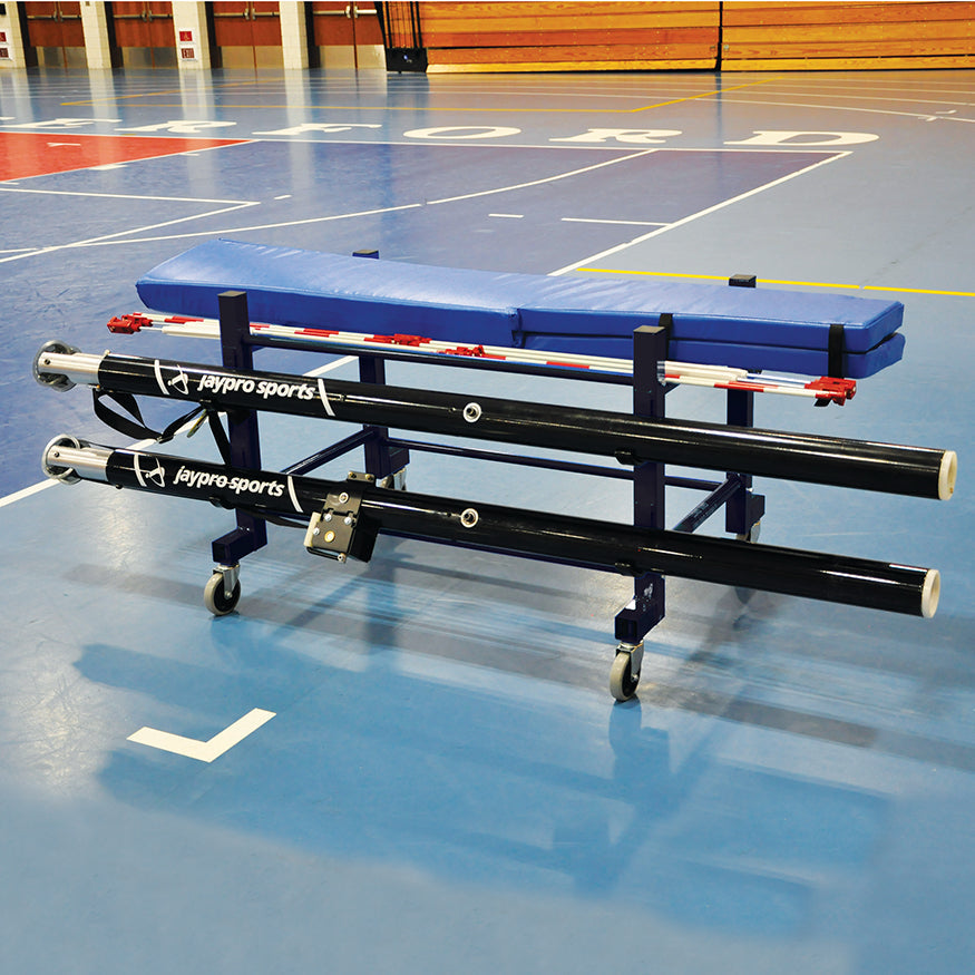 Jaypro Volleyball Equipment Carrier (42 in.L x 32 in.W - 4 Poles) - Standard Jaypro