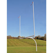 Jaypro Football Goal Posts - 6-5/8 in. Pole | 6 ft. Offset | 20 ft. Uprights | Expandable Crossbar | Leveling Plate - Max-1 Jaypro