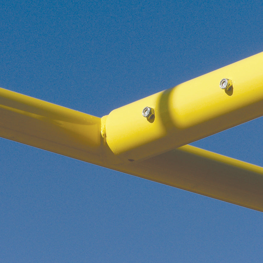 Jaypro Football Goal Posts - 4-1/2 in. Pole | 5 ft. Offset | 20 ft. Uprights | 23 ft.-4 in. Wide [HS] | Semi-Perm - Steel Jaypro