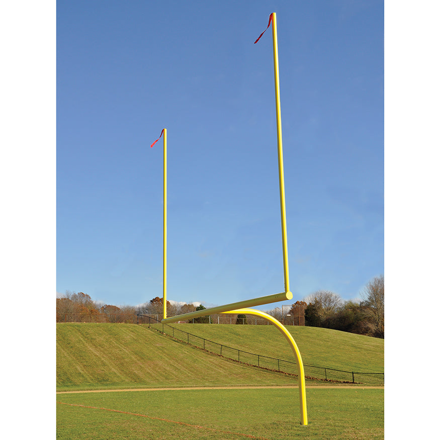 Jaypro Football Goal Posts - 4-1/2 in. Pole | 5 ft. Offset | 20 ft. Uprights | 23 ft.-4 in. Wide [HS] | Semi-Perm - Steel Jaypro