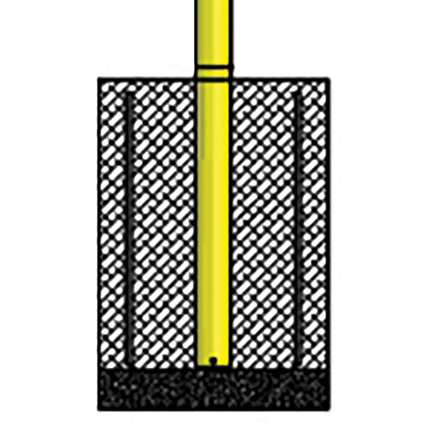 Jaypro Football Goal Posts - 5-9/16 in. Pole | 6 ft. Offset | 20 ft. Uprights | 18 ft.-6 in. Wide [C] | Semi-Perm - Steel Jaypro