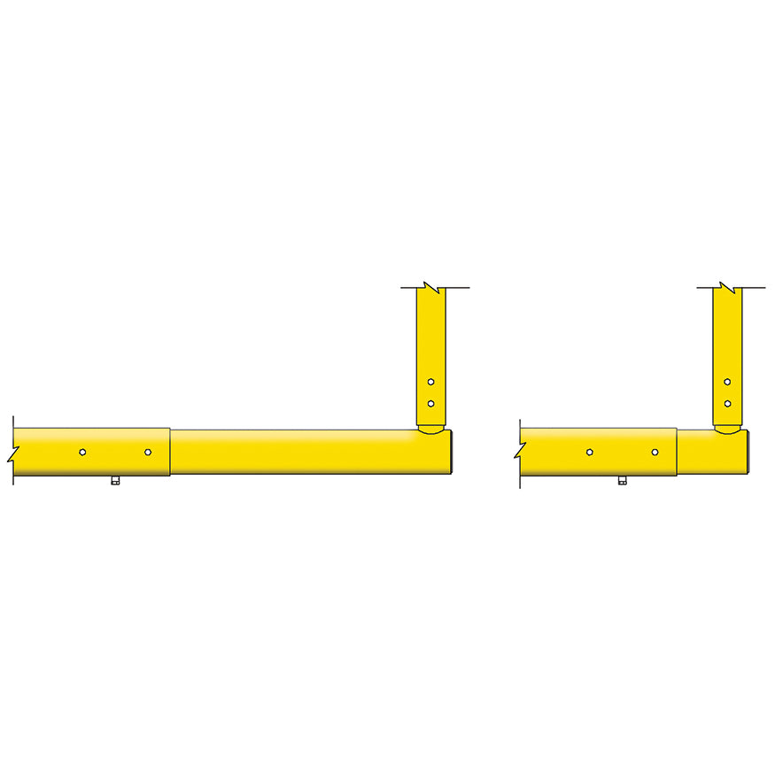 Jaypro Football Goal Posts - 6-5/8 in. Pole | 8 ft. Offset | 20 ft. Uprights | Expandable Crossbar | Semi-Perm - Max-1 Jaypro