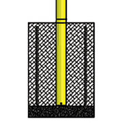 Jaypro Football Goal Posts - 6-5/8 in. Pole | 8 ft. Offset | 30 ft. Uprights | 23 ft.-4 in. Wide [HS] | Semi-Perm - Max-1 Jaypro