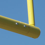 Jaypro Football Goal Posts - 6-5/8 in. Pole | 8 ft. Offset | 20 ft. Uprights | 23 ft.-4 in. Wide [HS] | Leveling Plate - Max-1 Jaypro