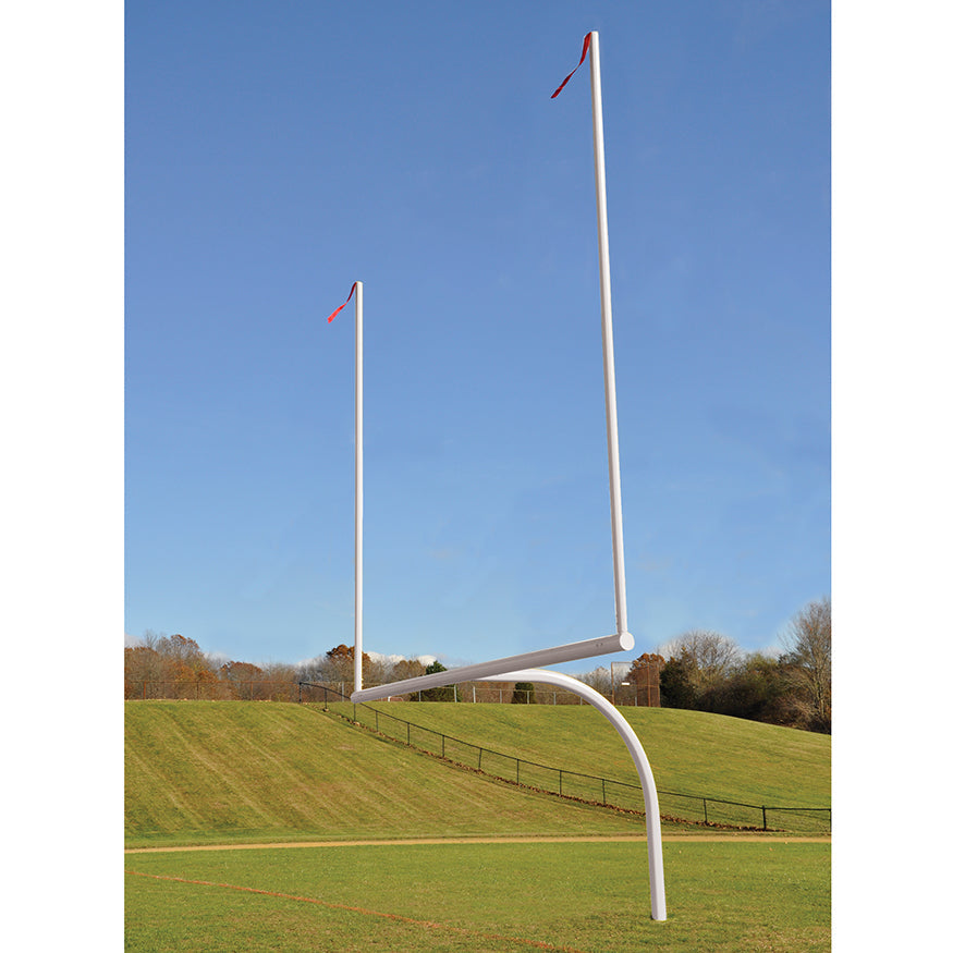 Jaypro Football Goal Posts - 6-5/8 in. Pole | 8 ft. Offset | 20 ft. Uprights | 23 ft.-4 in. Wide [HS] | Leveling Plate - Max-1 Jaypro