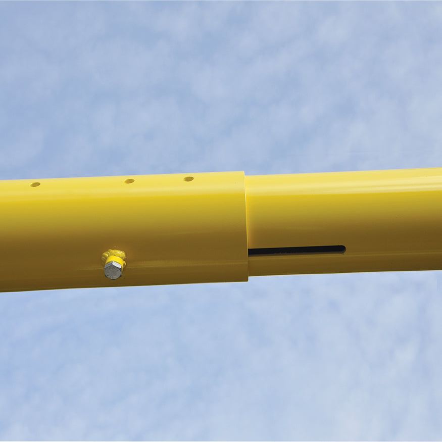 Jaypro Football Goal Posts - 6-5/8 in. Pole | 8 ft. Offset | 20 ft. Uprights | Expandable Crossbar | Leveling Plate - Max-1 Jaypro