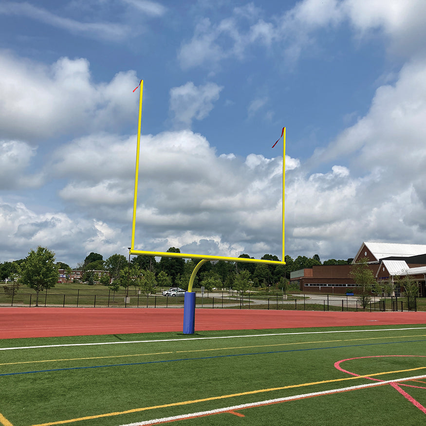 Jaypro Football Goal Posts - 6-5/8 in. Pole | 8 ft. Offset | 20 ft. Uprights | 18 ft.-6 in. Wide [C] | Leveling Plate - Max-1 Jaypro