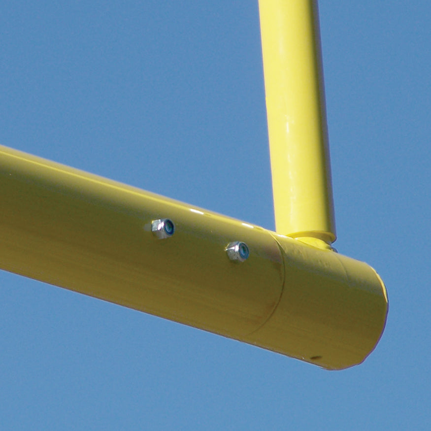 Jaypro Football Goal Posts - 6-5/8 in. Pole | 8 ft. Offset | 30 ft. Uprights | 23 ft.-4 in. Wide [HS] | Leveling Plate - Max-1 Jaypro