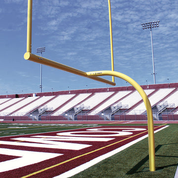 Jaypro Football Goal Posts - 6-5/8 in. Pole | 8 ft. Offset | 30 ft. Uprights | 23 ft.-4 in. Wide [HS] | Leveling Plate - Max-1