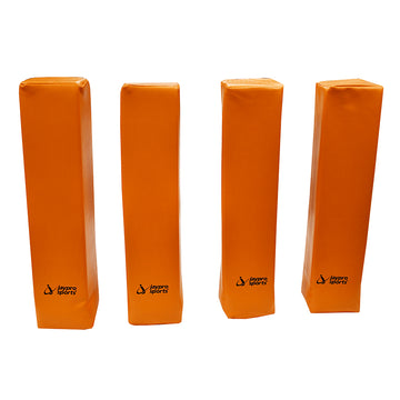 Jaypro Football Field Markers - Free Standing Pylons (18 in.H x 4 in.W x 4 in.D) (Set of 4) (Orange)