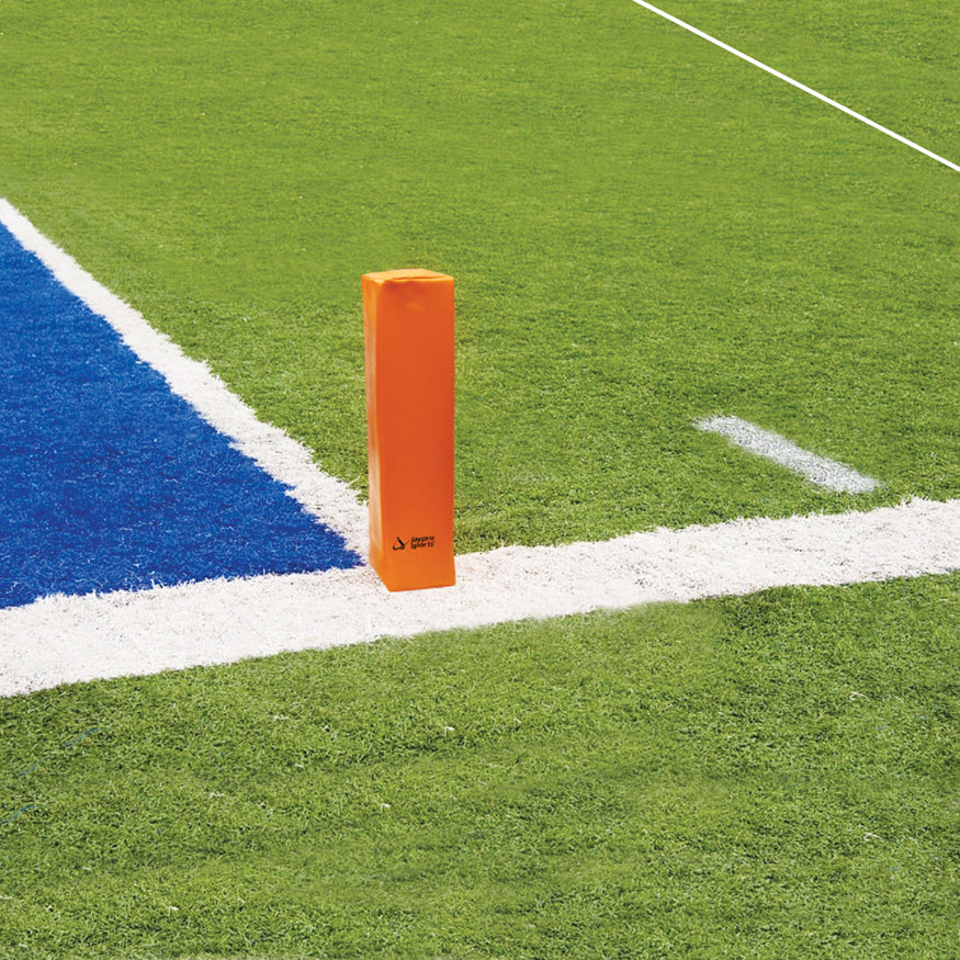 Jaypro Football Field Markers - Free Standing Pylons (18 in.H x 4 in.W x 4 in.D) (Set of 4) (Orange)