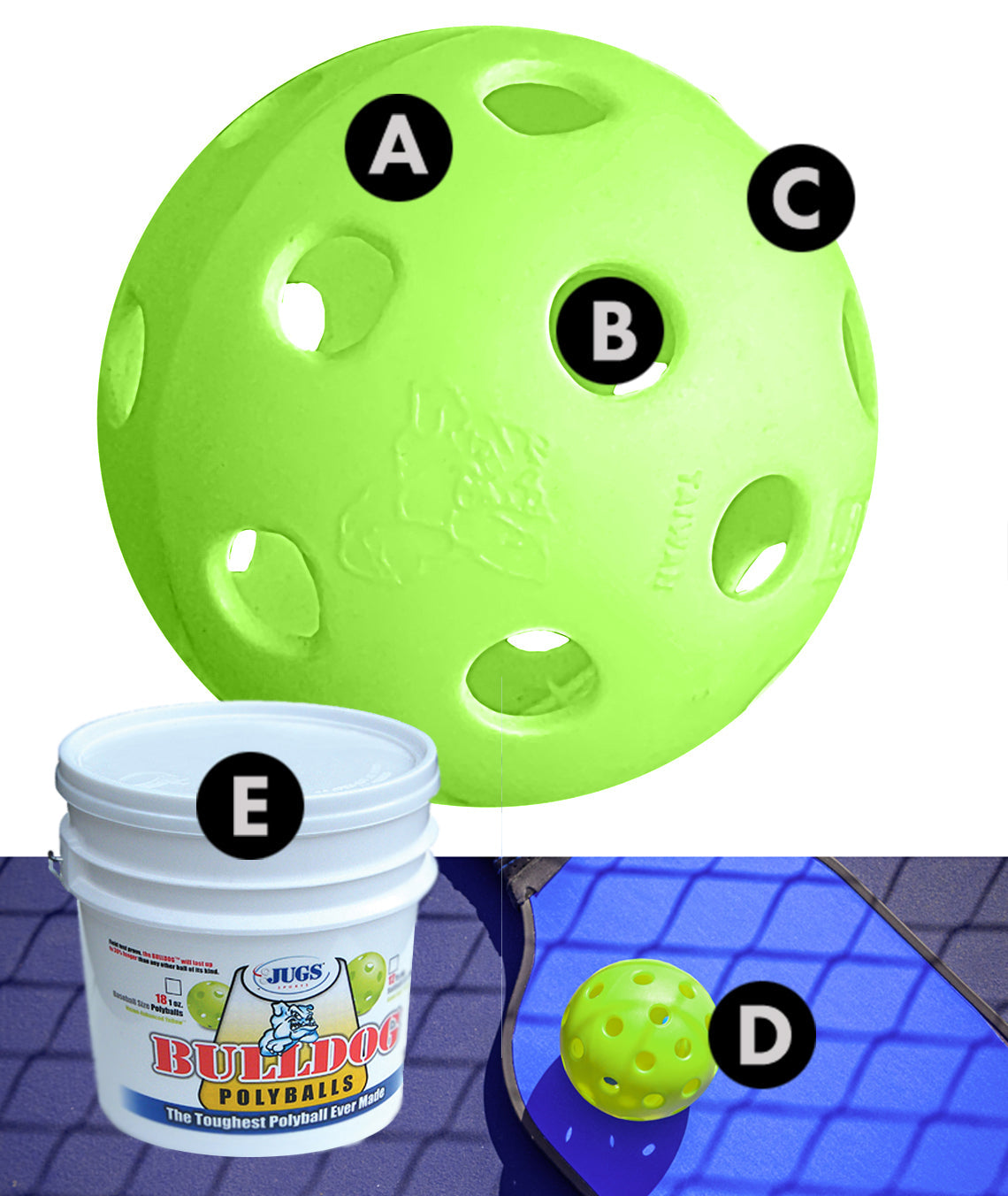 JUGS Bucket of Bulldog Baseballs or Softballs JUGS Sports