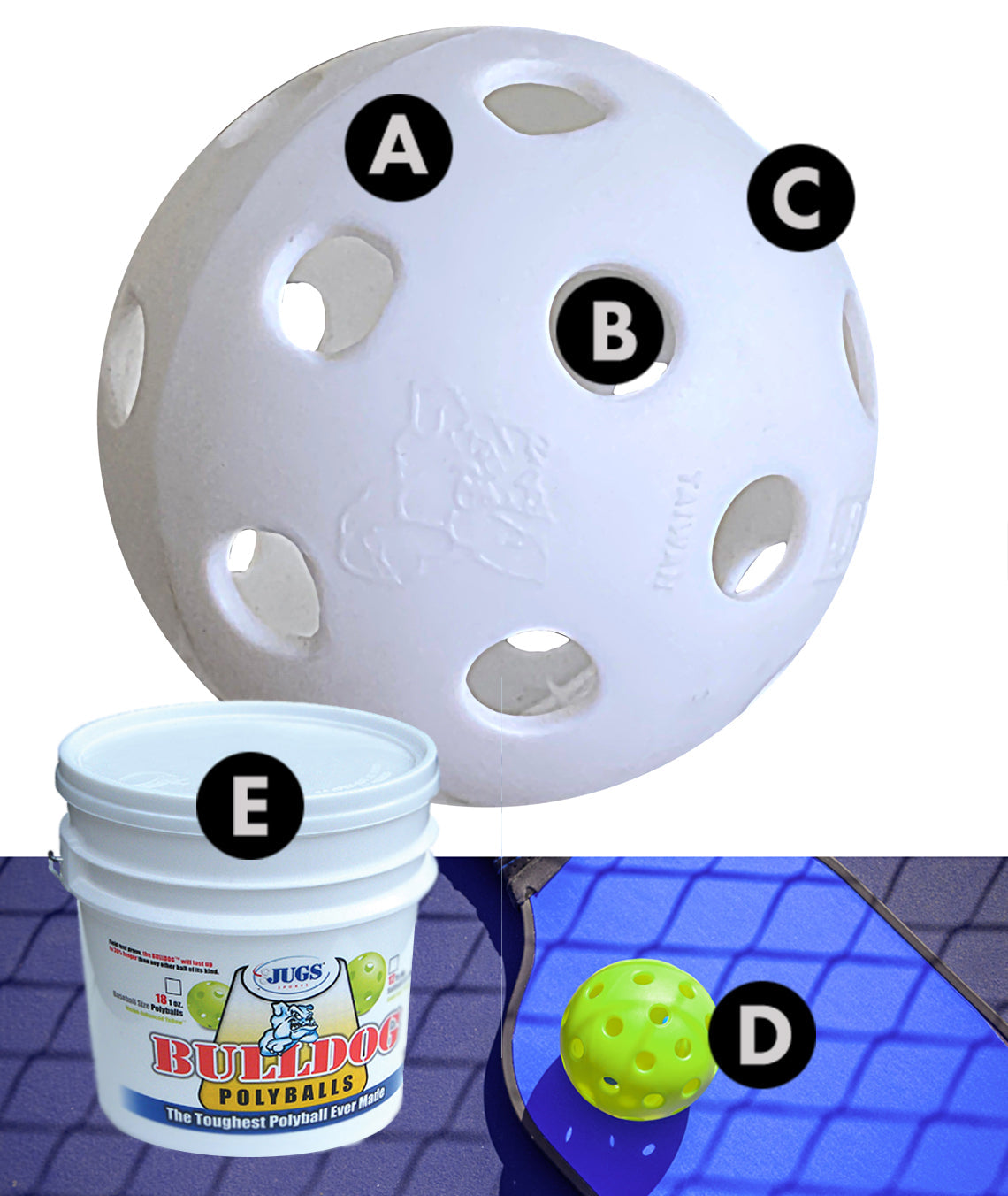 JUGS Bulldog Poly Baseballs JUGS Sports
