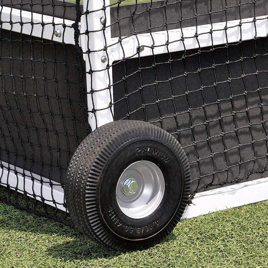 Jaypro Field Hockey Goal Package (2 in. x 2 in. Square Aluminum with Bottom Boards) - Official  (7 ft.H x 12 ft.W x 4 ft.D) - NFHS, NCAA, FIH Compliant Jaypro