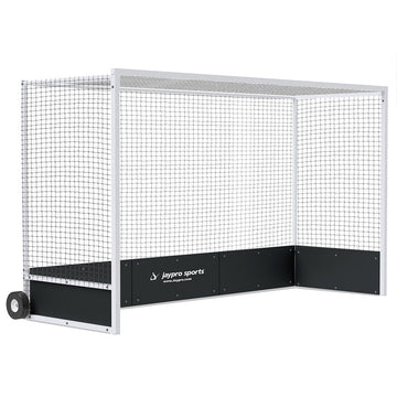 Jaypro Field Hockey Goal (2" x 2" Square Aluminum with Bottom Boards) - Official (7' H x 12' W x 4' D) - NFHS, NCAA, FIH Compliant