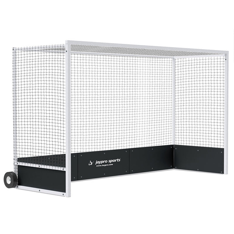 Jaypro Field Hockey Goal (2 in. x 2 in. Square Aluminum with Bottom Boards) - Official  (7 ft.H x 12 ft.W x 4 ft.D) - NFHS, NCAA, FIH Compliant Jaypro