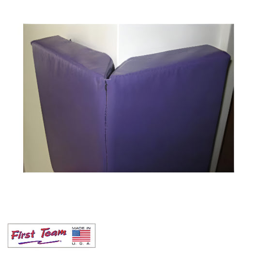 First Team Corner Foam padded wall protector in purple for basketball hoop safety